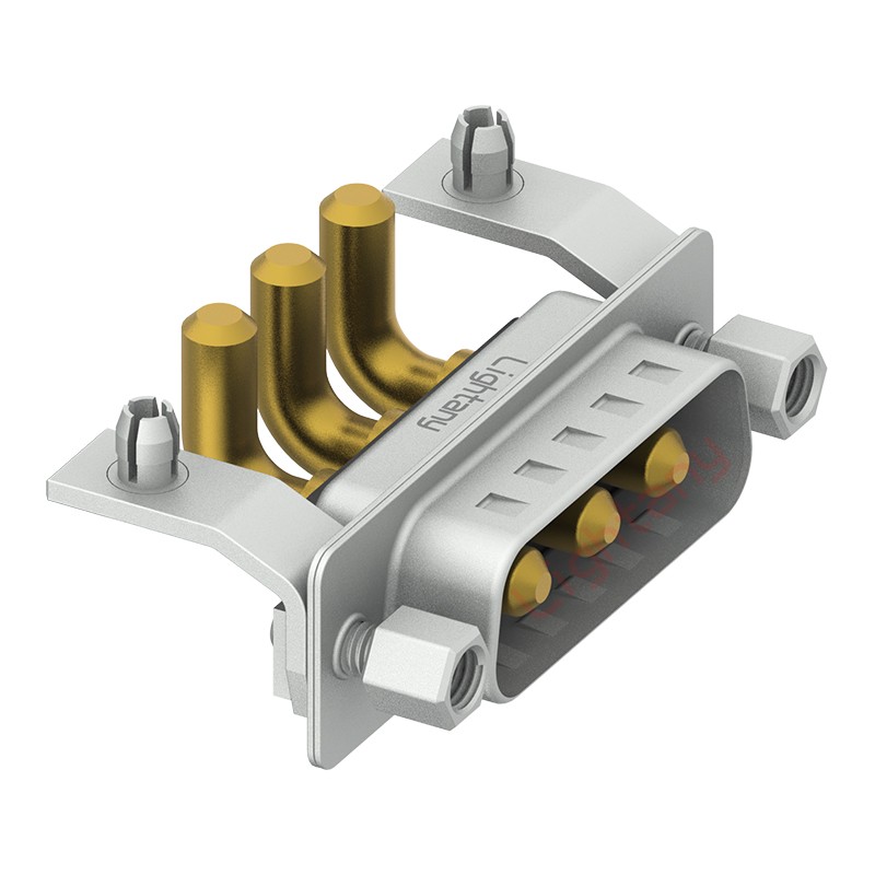 3W3公PCB彎插板/鉚支架10.8/大電流40A