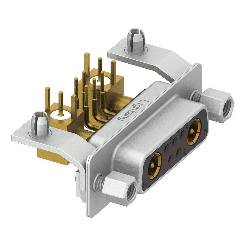 7W2母PCB彎插板/鉚支架10.8/射頻同軸75歐姆