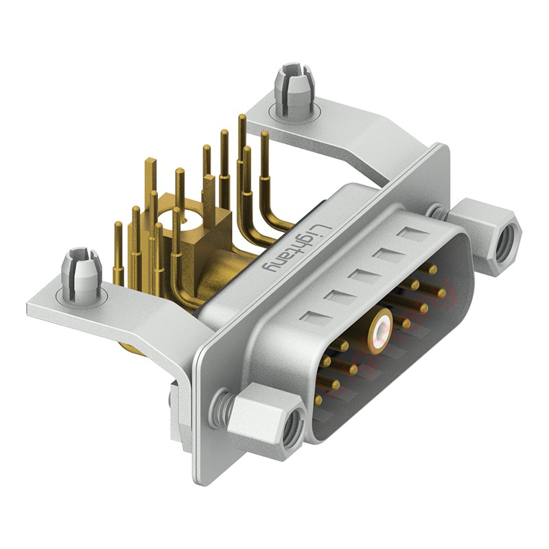 11W1公PCB彎插板/鉚支架11.6/射頻同軸75歐姆