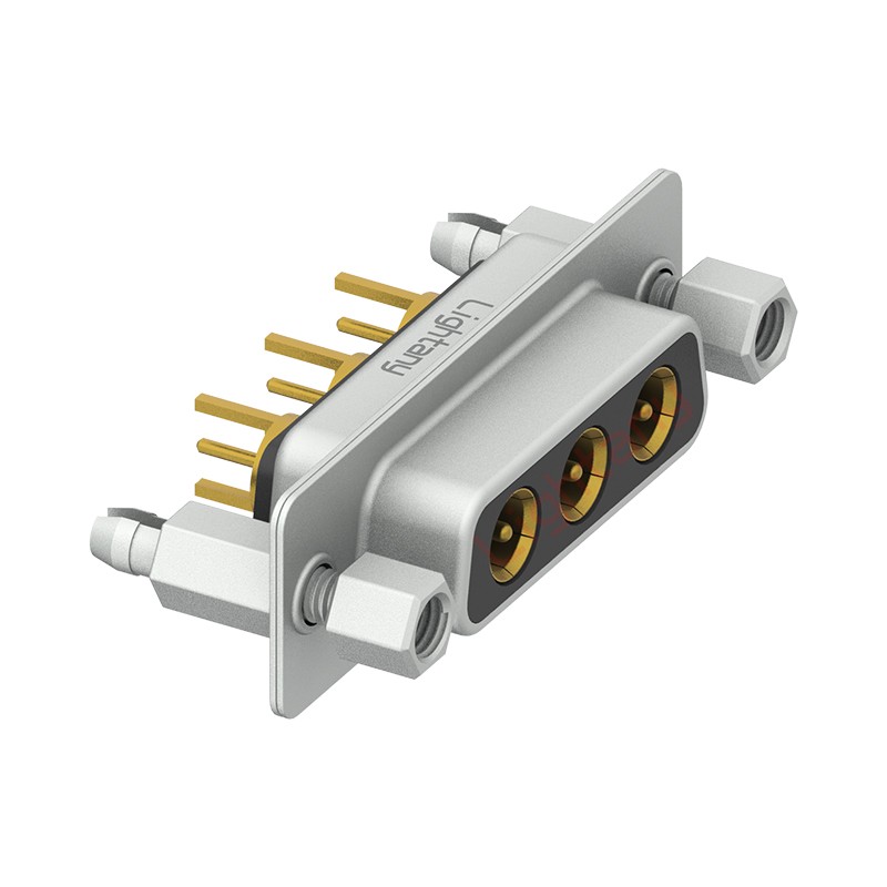 3W3母PCB直插板/鉚魚叉7.0/射頻同軸75歐姆