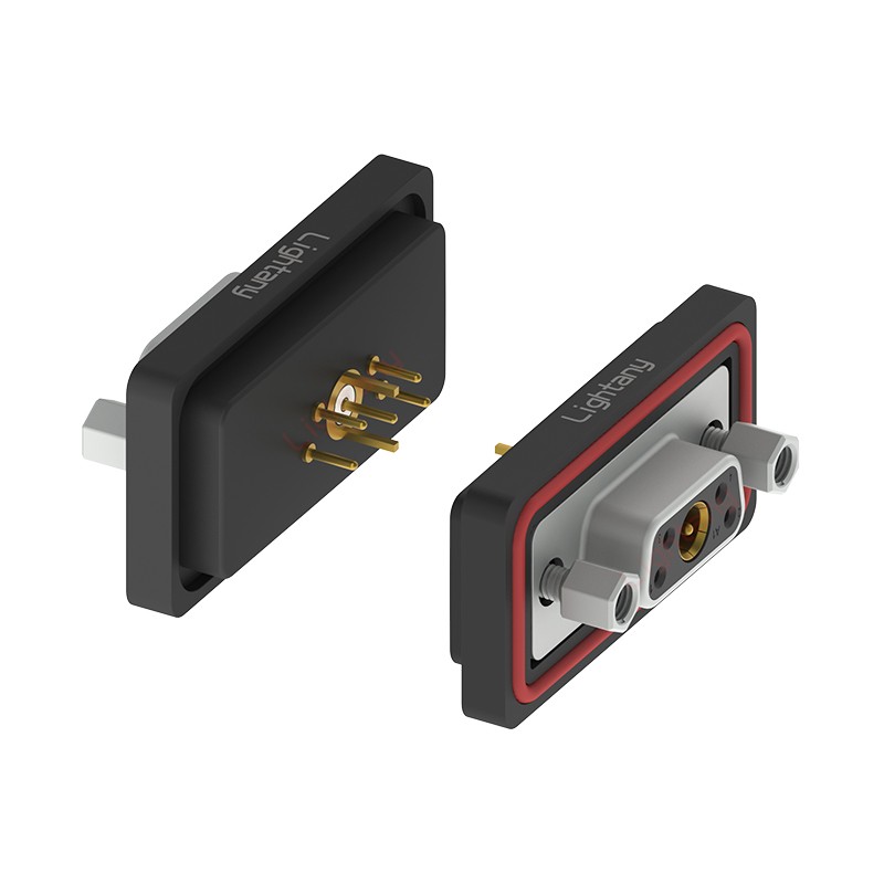 防水5W1母直插板/鎖螺絲/射頻同軸50歐姆