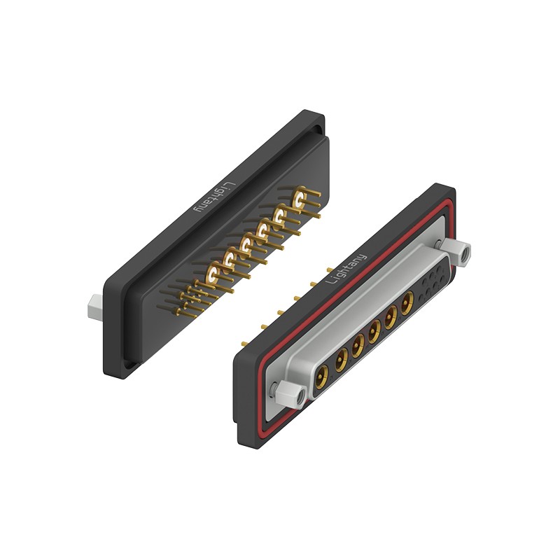 防水13W6B母直插板/鎖螺絲/射頻同軸50歐姆