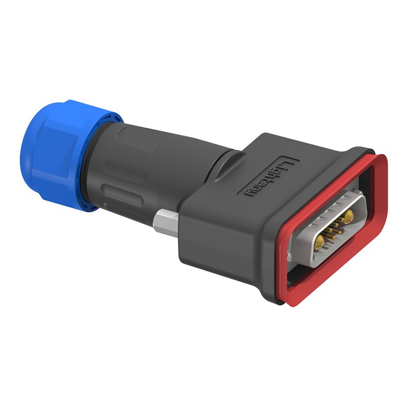 7W2公頭焊線+防水接頭/線徑5~11mm/大電流40A