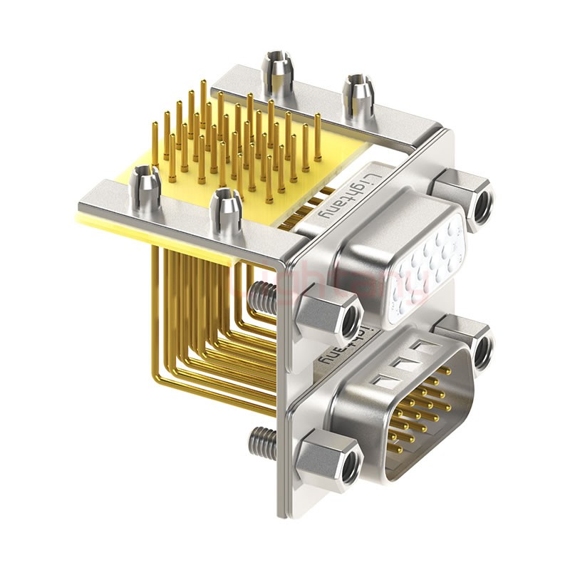 HDR15 上公下母 間距15.88車(chē)針雙胞胎 D-SUB連接器