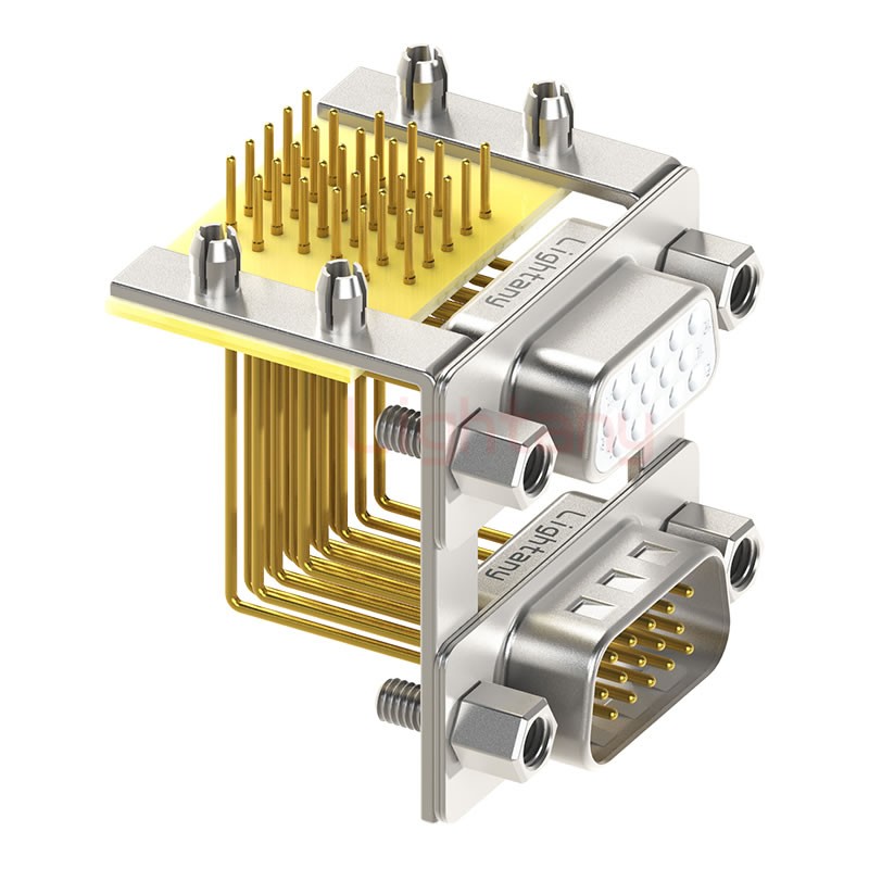 HDR15 上公下母 間距19.05車(chē)針雙胞胎 D-SUB連接器