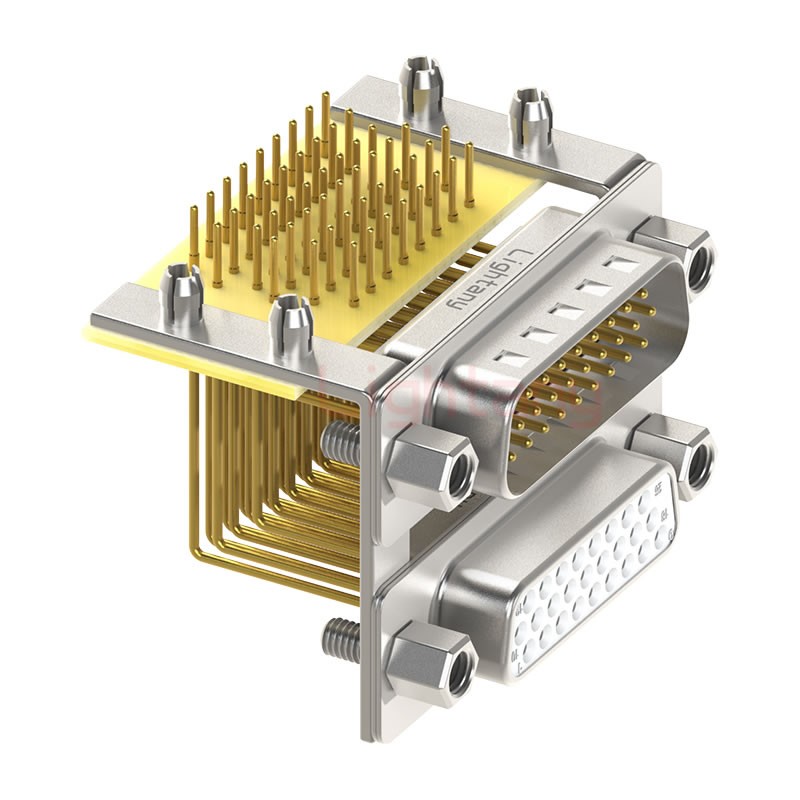 HDR26 上母下公間距15.88車(chē)針雙胞胎 D-SUB連接器