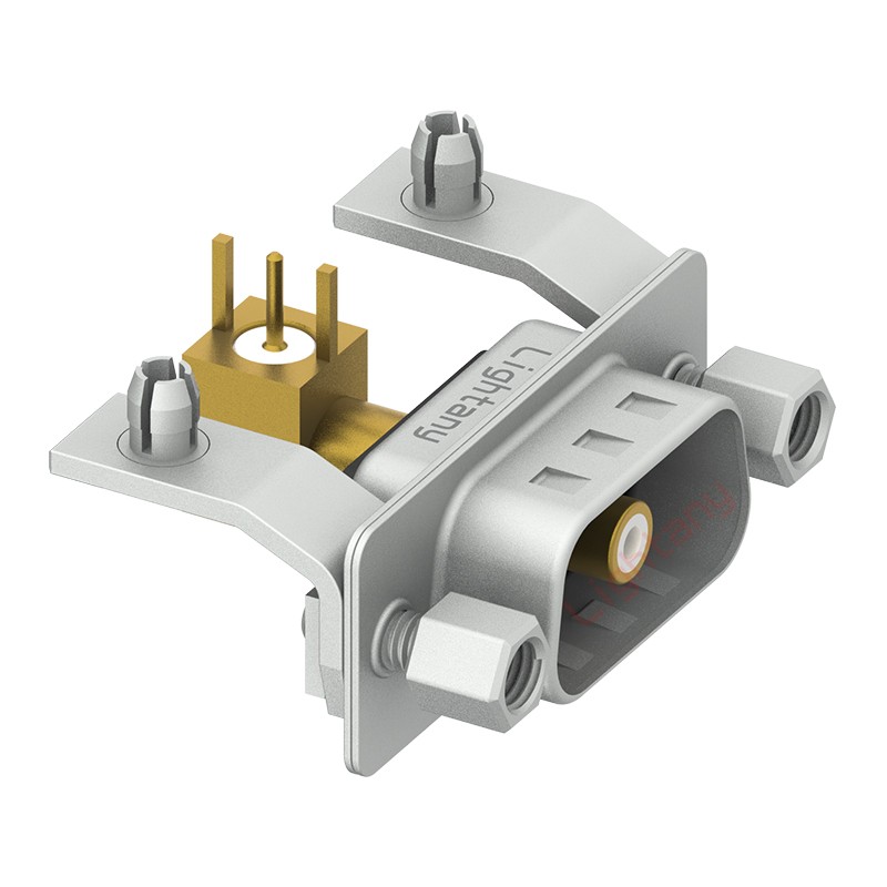 1W1公PCB彎插板/鉚支架10.8/射頻同軸75歐姆