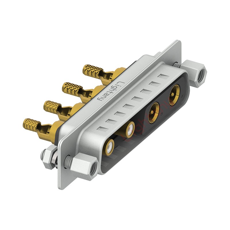 4V4公焊線式/配螺絲螺母/射頻同軸75歐姆