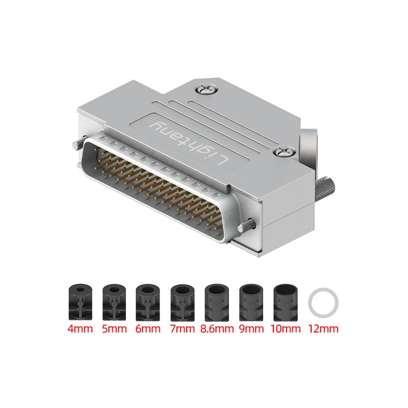 DB50公焊線+金屬外殼1746斜出線4~12mm