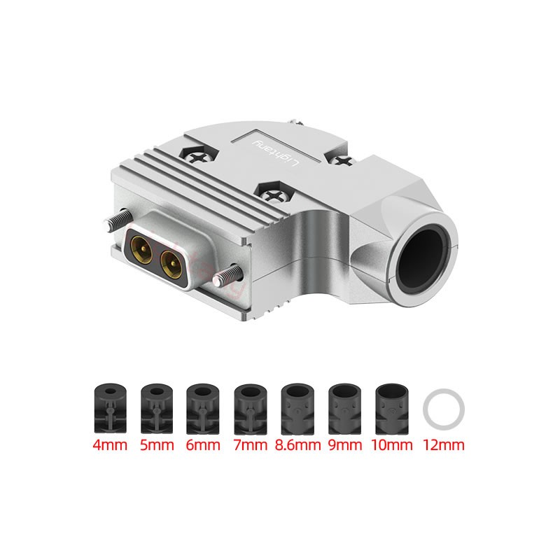 2W2母焊線式75歐姆+9P金屬外殼424彎出線4~12mm