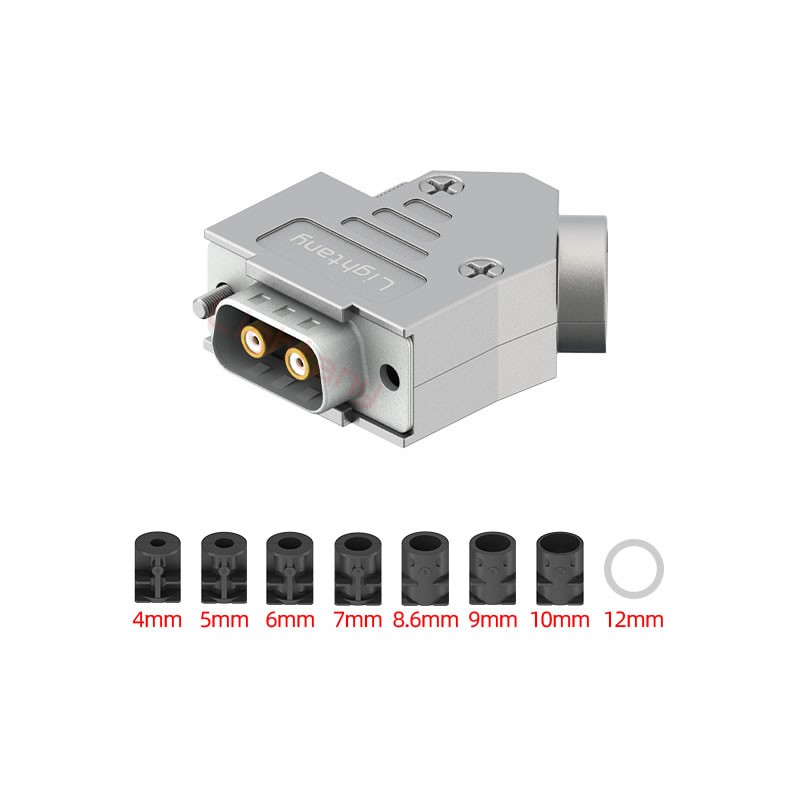 2W2公焊線式75歐姆+9P金屬外殼1392斜出線4~12mm