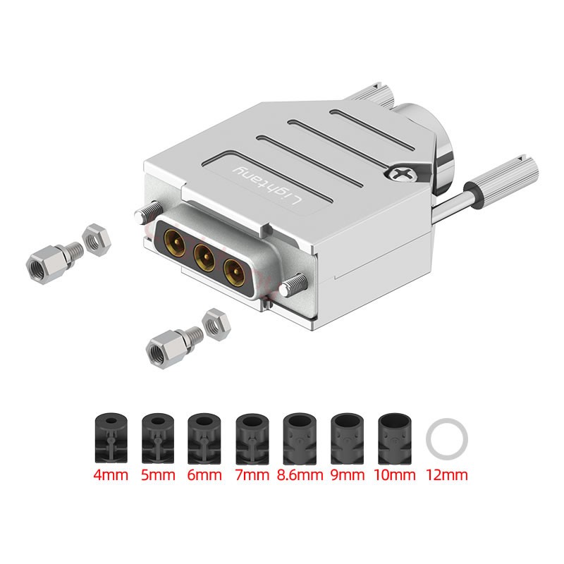 3W3母焊線式75歐姆+15P金屬外殼1664直出線4~12mm