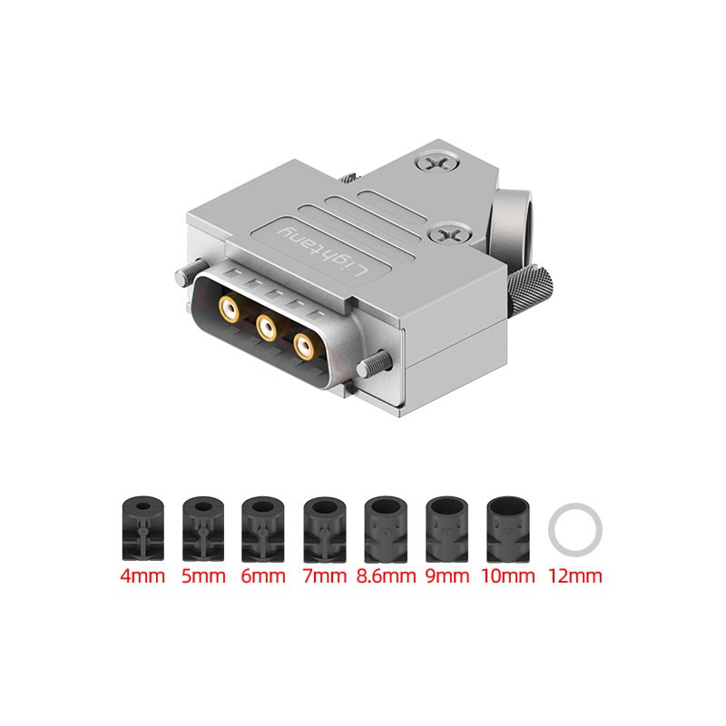 3W3公焊線式75歐姆+15P金屬外殼1679斜出線4~12mm