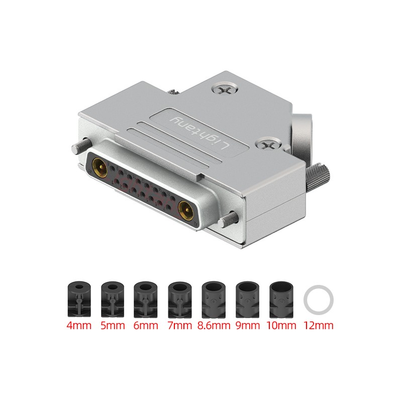 17W2母焊線式75歐姆+25P金屬外殼592斜出線4~12mm