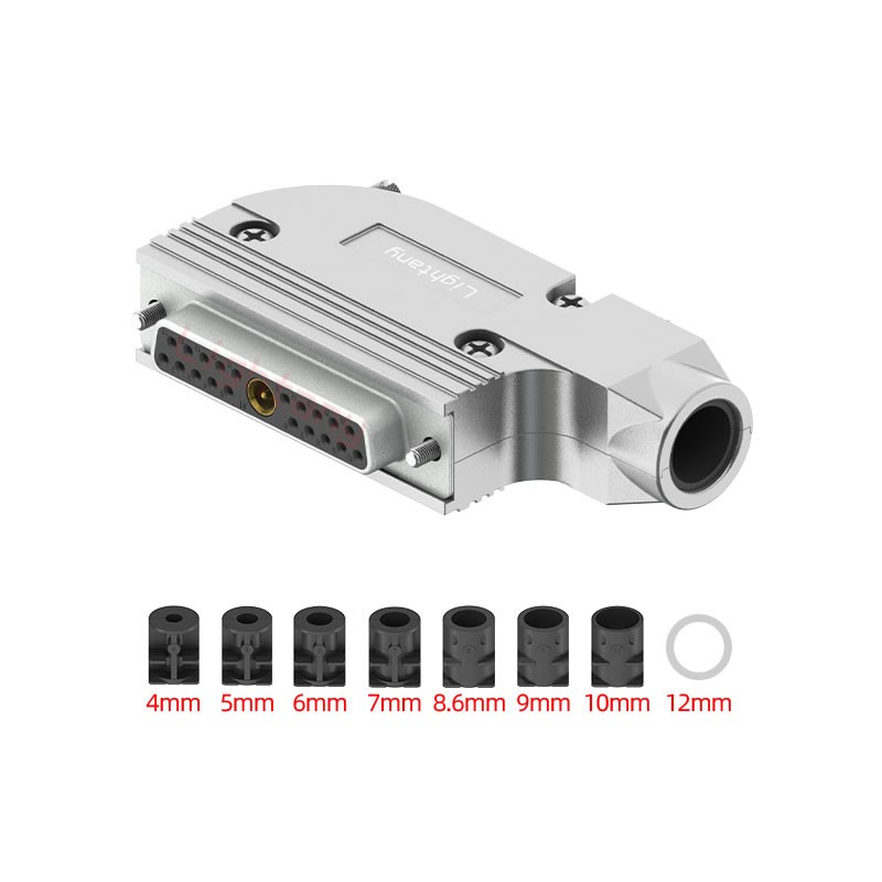 21W1母焊線式75歐姆+25P金屬外殼1015彎出線4~12mm