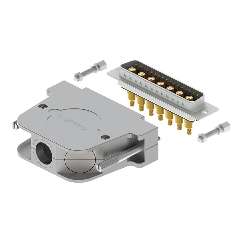 24W7公焊線式75歐姆+50P金屬外殼2252三個出線孔12mm