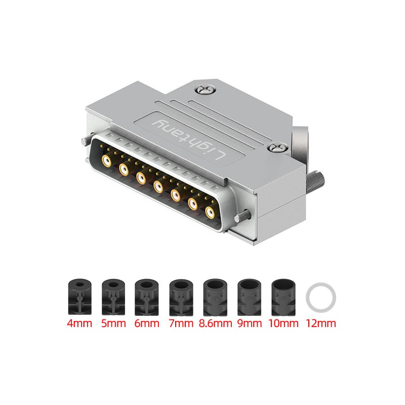 24W7公焊線(xiàn)式75歐姆+50P金屬外殼1746斜出線(xiàn)4~12mm