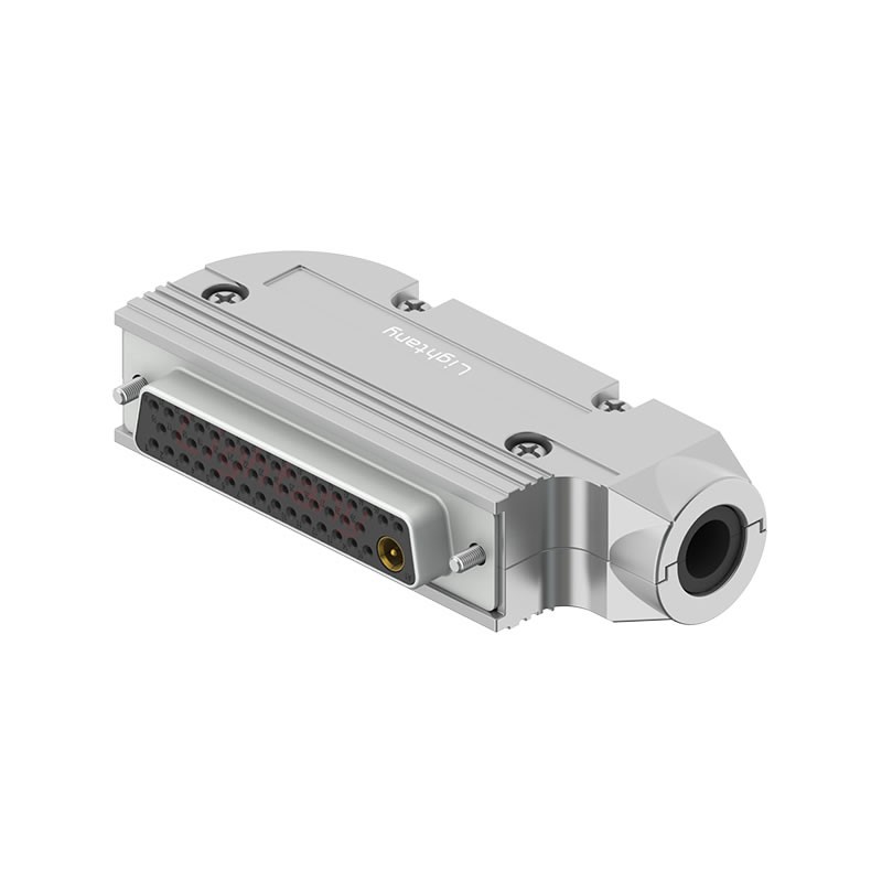 47W1母焊線式75歐姆+50P金屬外殼1745彎出線4~12mm