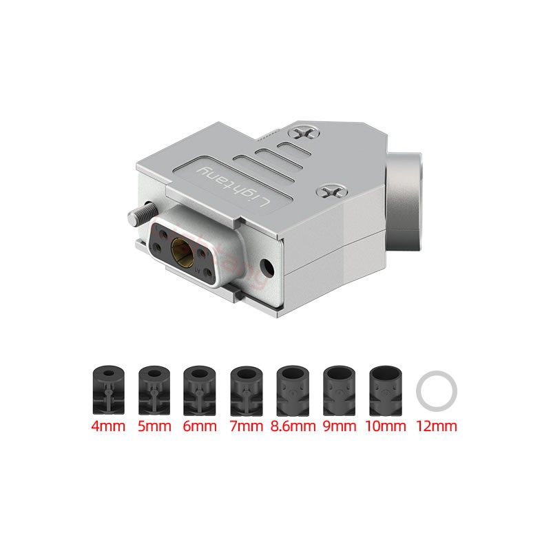 5W1母短體焊線(xiàn)40A+9P金屬外殼1392斜出線(xiàn)4~12mm