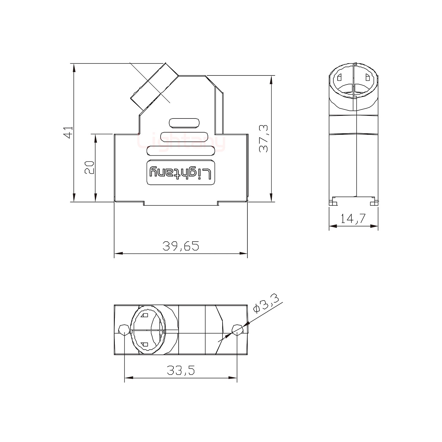 7W2公短體焊線(xiàn)40A+15P金屬外殼1679斜出線(xiàn)4~12mm