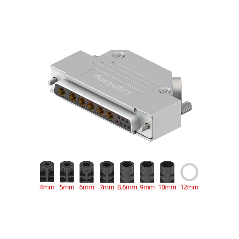 13W6B母短體焊線10A+37P金屬外殼967斜出線4~12mm