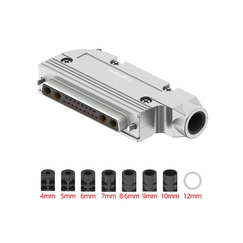 21W4母短體焊線40A+37P金屬外殼951彎出線4~12mm