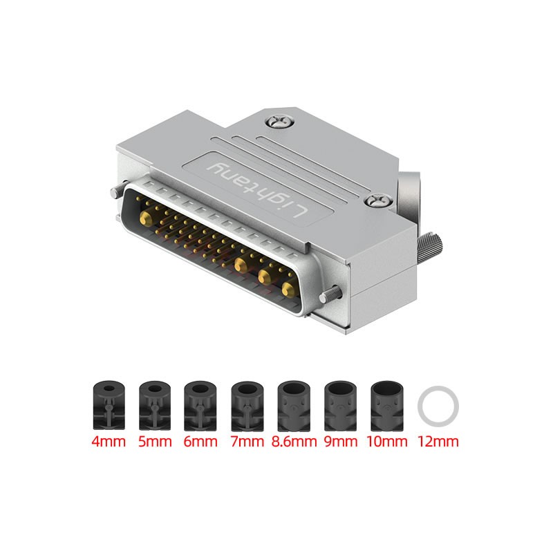 36W4公短體焊線40A+50P金屬外殼1746斜出線4~12mm