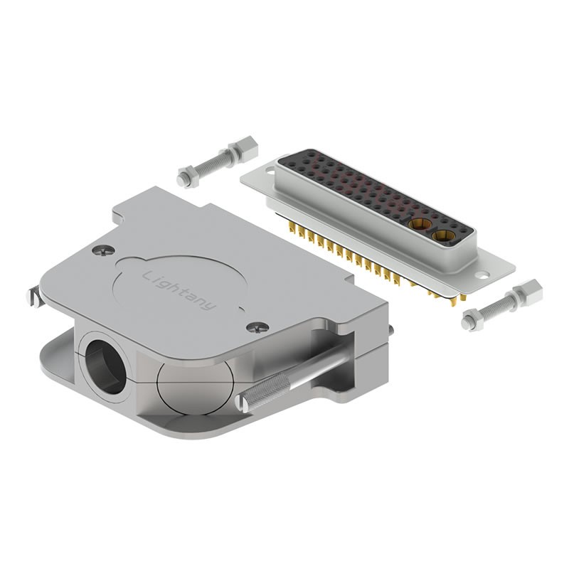 43W2母短體焊線40A+50P金屬外殼2252三個(gè)出線孔12mm