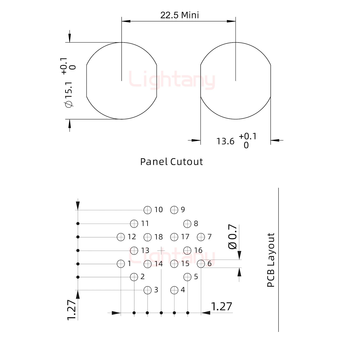 EEG.2B.018.CLV前螺母插座 彎插板