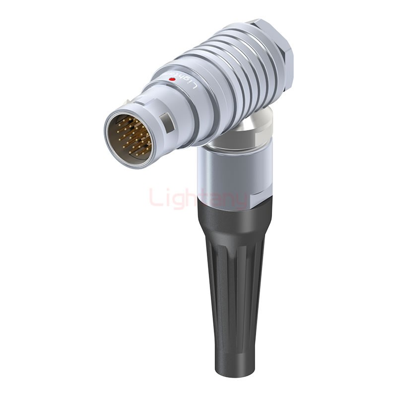 FHG.2B.026.CLAD62Z推拉自鎖帶護套彎式插頭