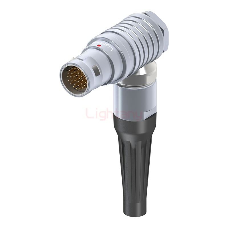 FHG.2B.032.CLAD62Z推拉自鎖帶護套彎式插頭