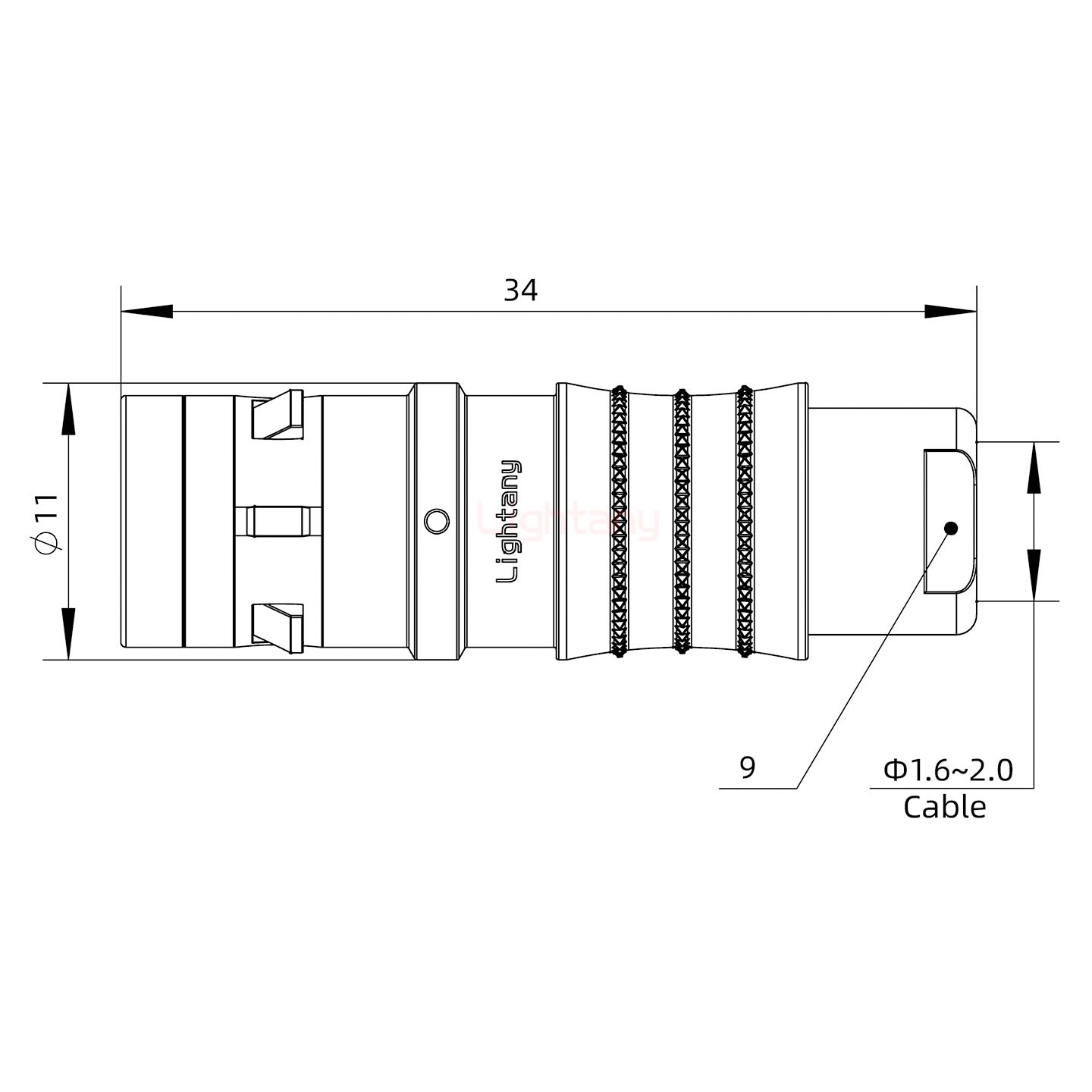 FGG.0K.009.CLAC20推拉自鎖直式插頭