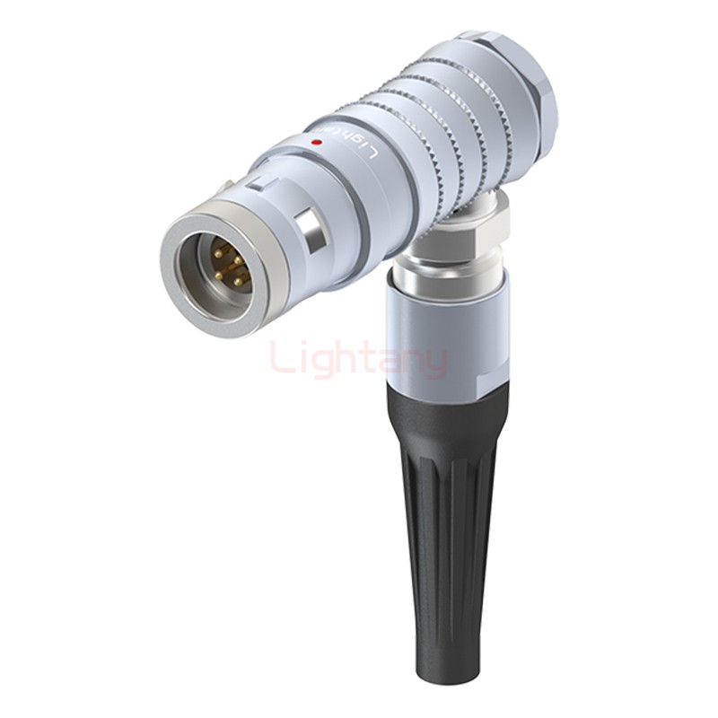 FHG.0K.004.CLAC30Z推拉自鎖帶護套彎式插頭