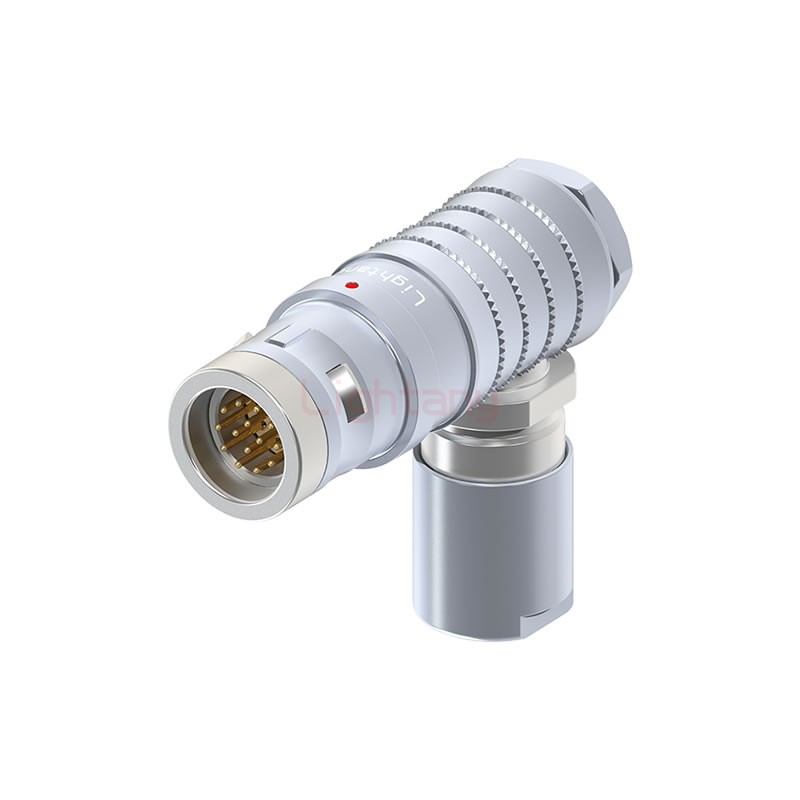 FHG.2K.014.CLAC40推拉自鎖彎式插頭