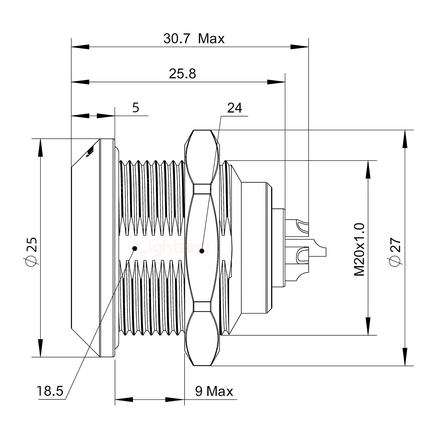 EGG.2K.008.CLL推拉自鎖后螺母插座