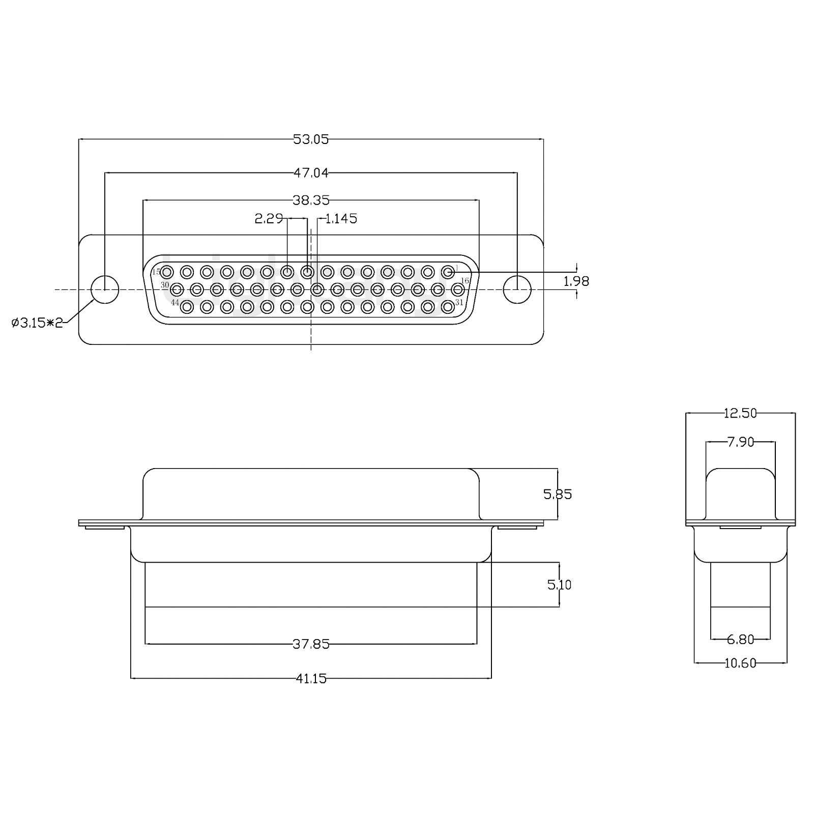 HDB44母冷壓車針