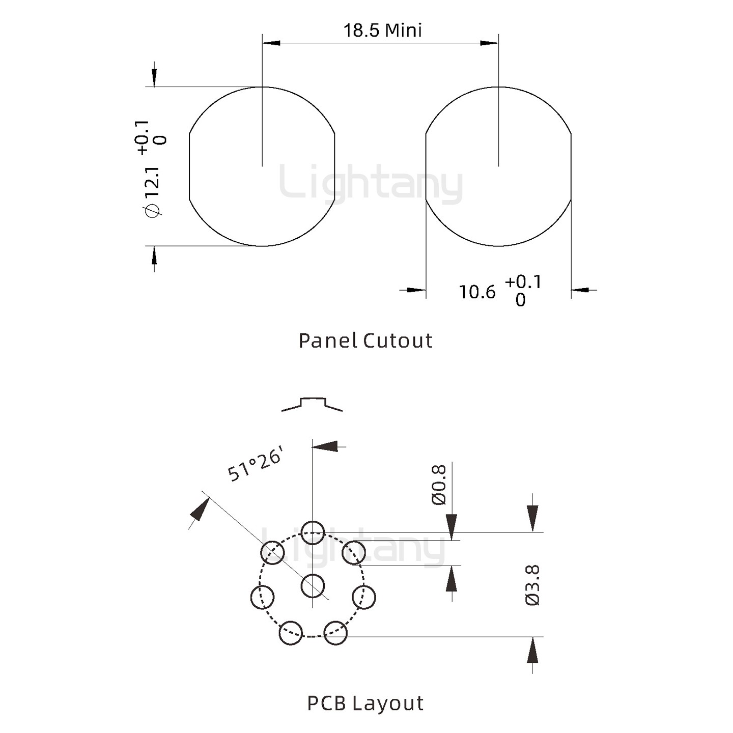 EEG.1B.008.CLN推拉自鎖前螺母插座 直插板
