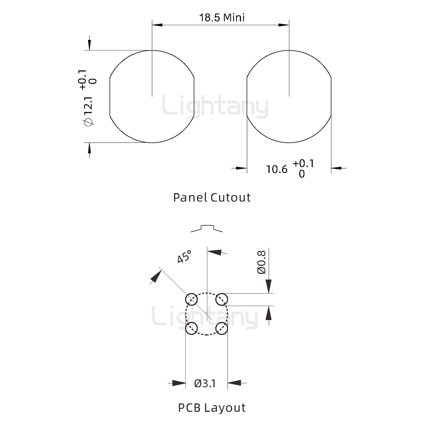 EEG.1B.004.CLN推拉自鎖前螺母插座 直插板