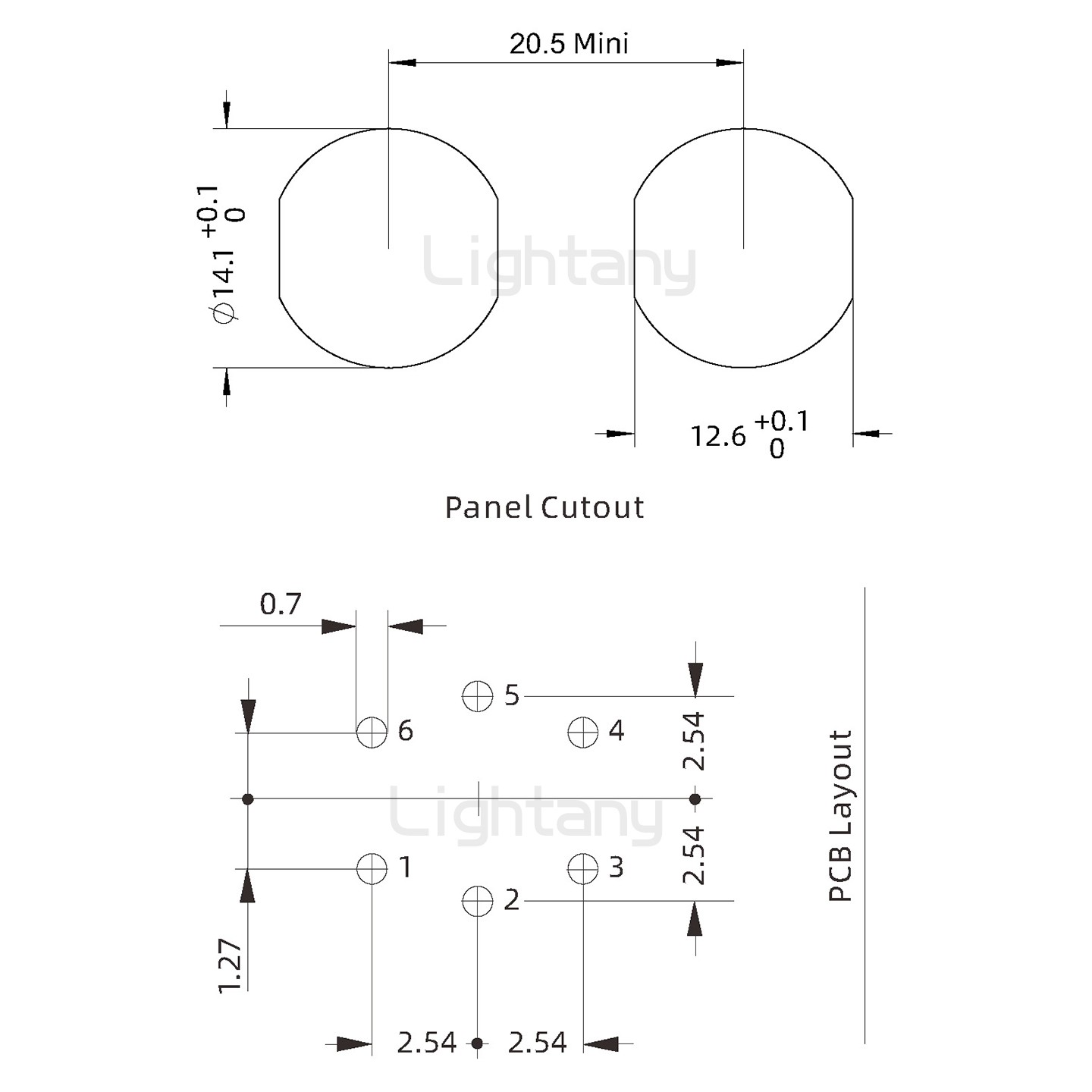 EEG.0K.006.CLV推拉自鎖前螺母插座 PCB彎插板