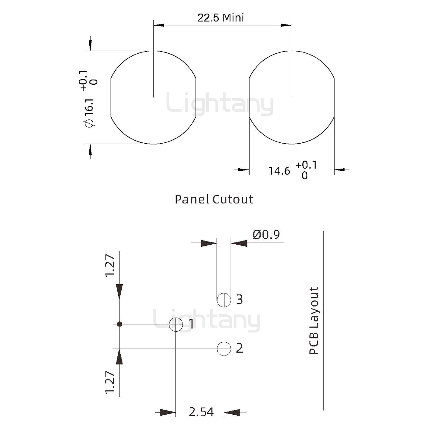 EEG.1K.003.CLV推拉自鎖前螺母插座 PCB彎插板