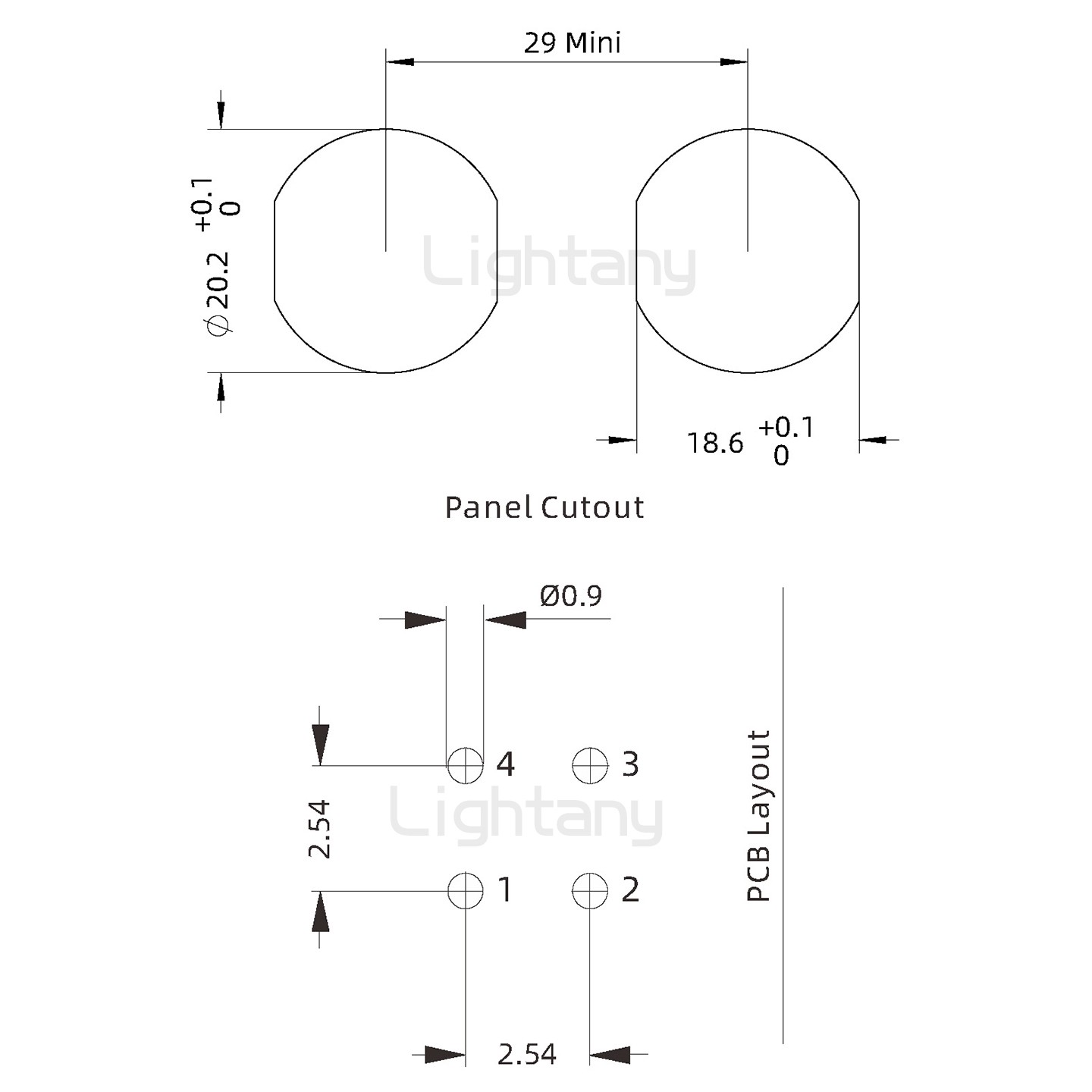 EEG.2K.004.CLV推拉自鎖前螺母插座 PCB彎插板