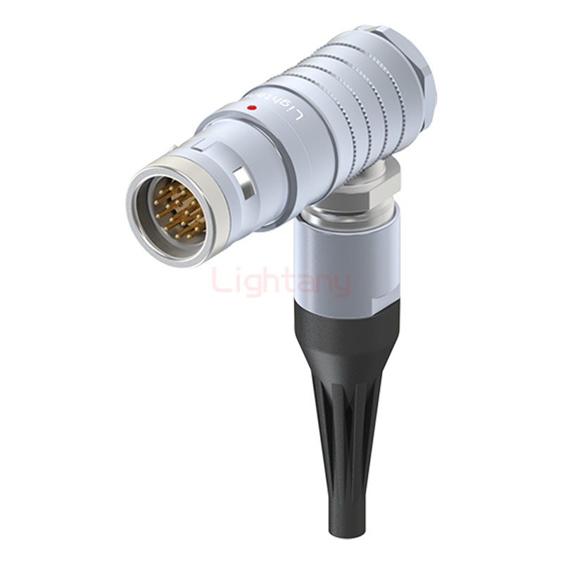 FHG.3K.016.CLAC45Z推拉自鎖帶護套彎式插頭