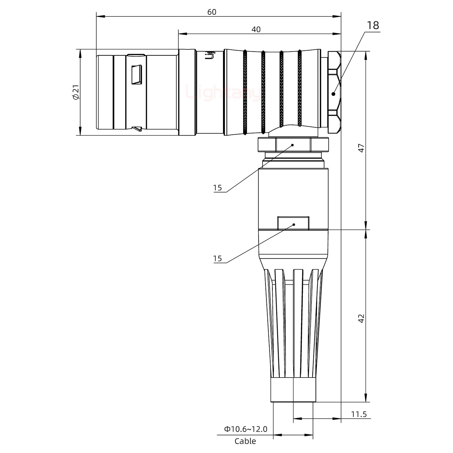FHG.3K.020.CLAK11Z推拉自鎖帶護(hù)套彎式插頭