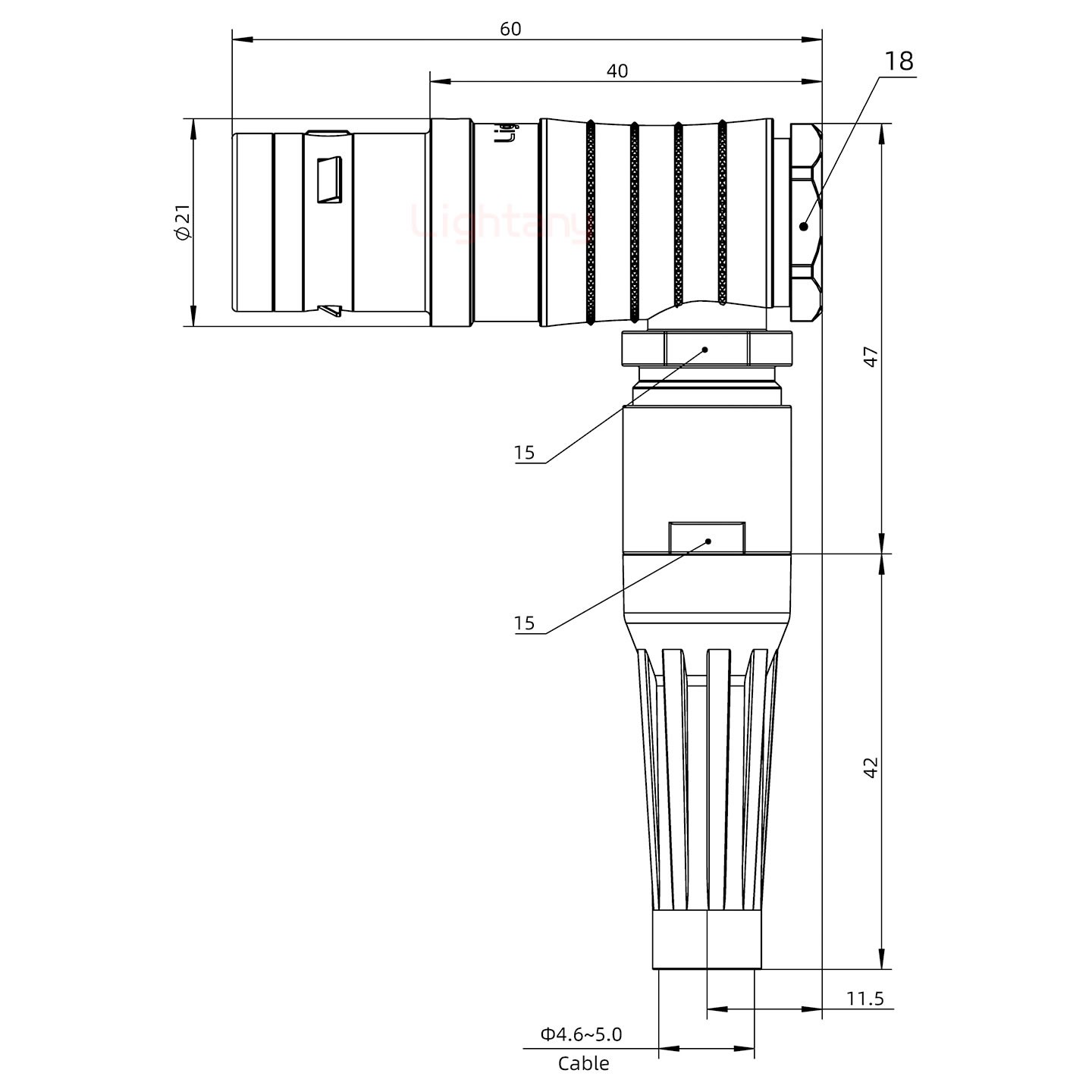 FHG.3K.020.CLAC50Z推拉自鎖帶護(hù)套彎式插頭