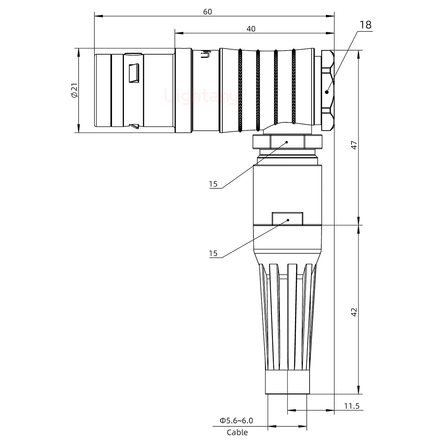 FHG.3K.022.CLAC60Z推拉自鎖帶護(hù)套彎式插頭