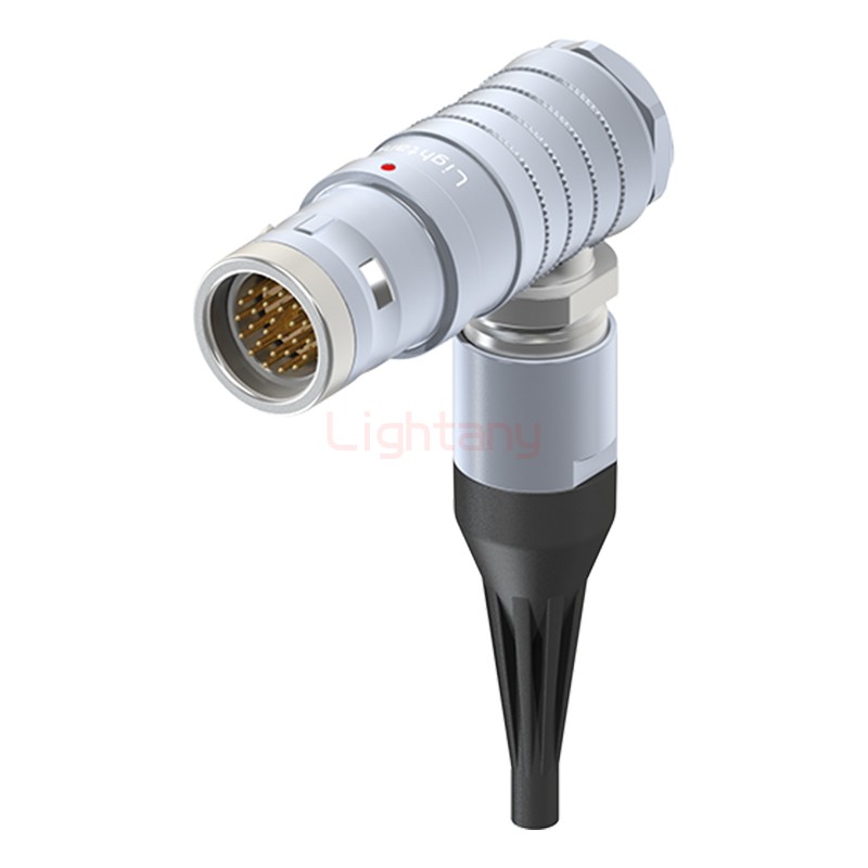 FHG.3K.026.CLAC30Z推拉自鎖帶護(hù)套彎式插頭