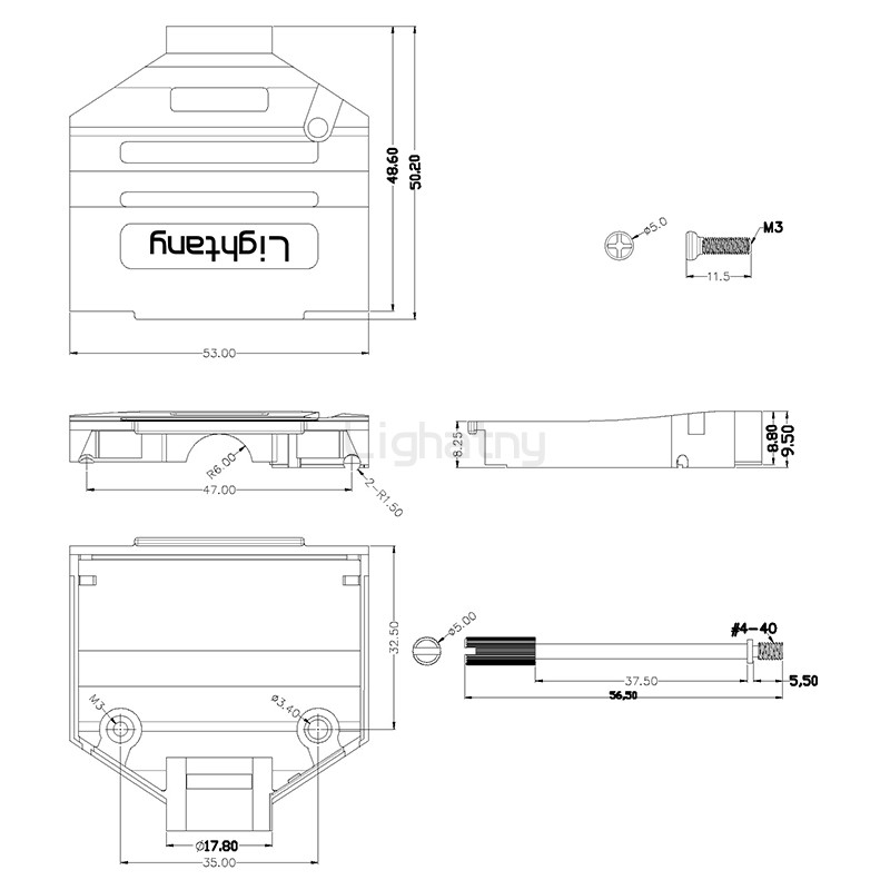 1657-25P-D-SUB金屬外殼-直出線4~12mm