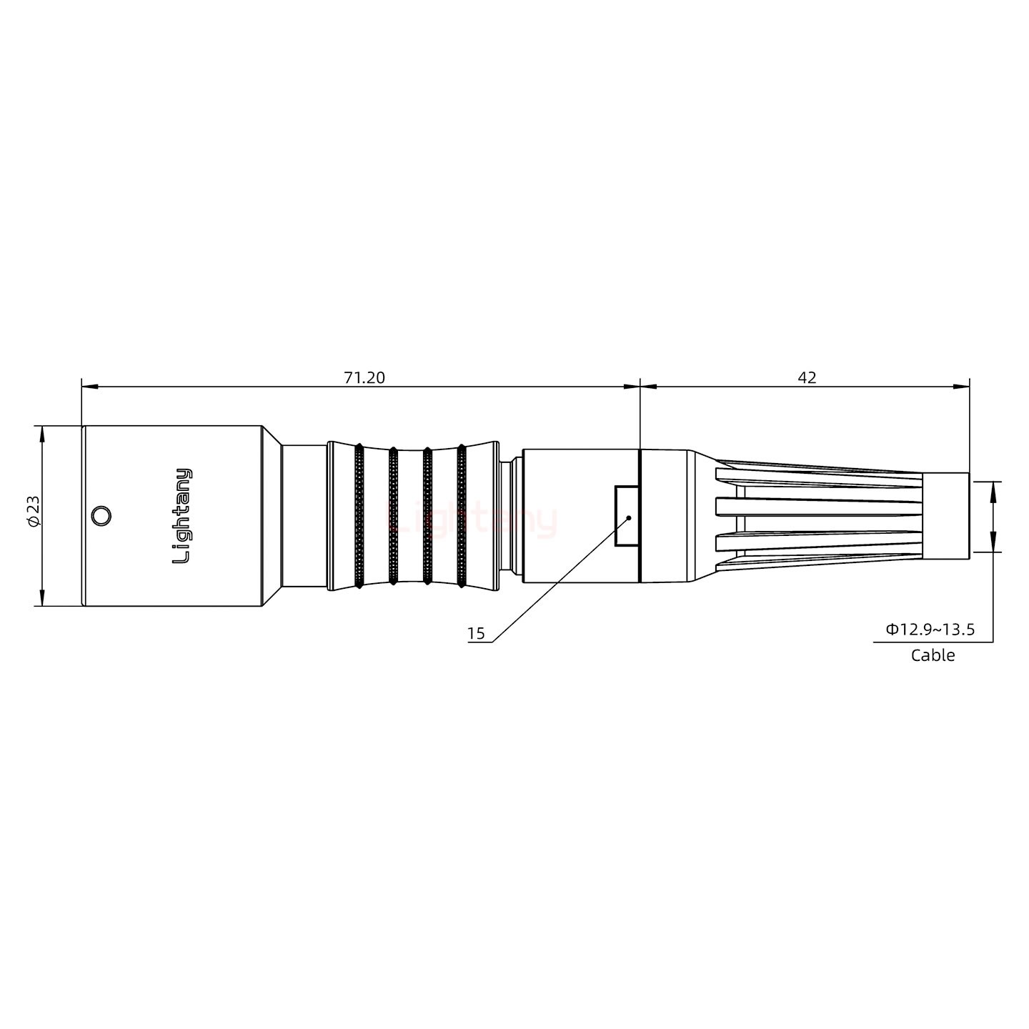 PHG.3K.014.CLLK13Z推拉自鎖帶護(hù)套浮動(dòng)插座