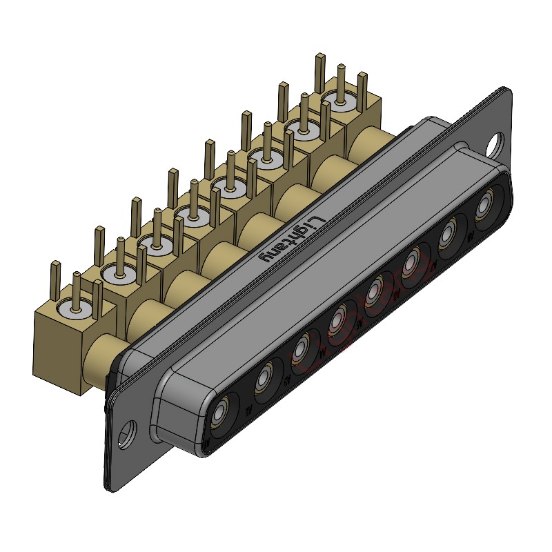 8W8母+公針PCB彎插板 射頻同軸75歐姆