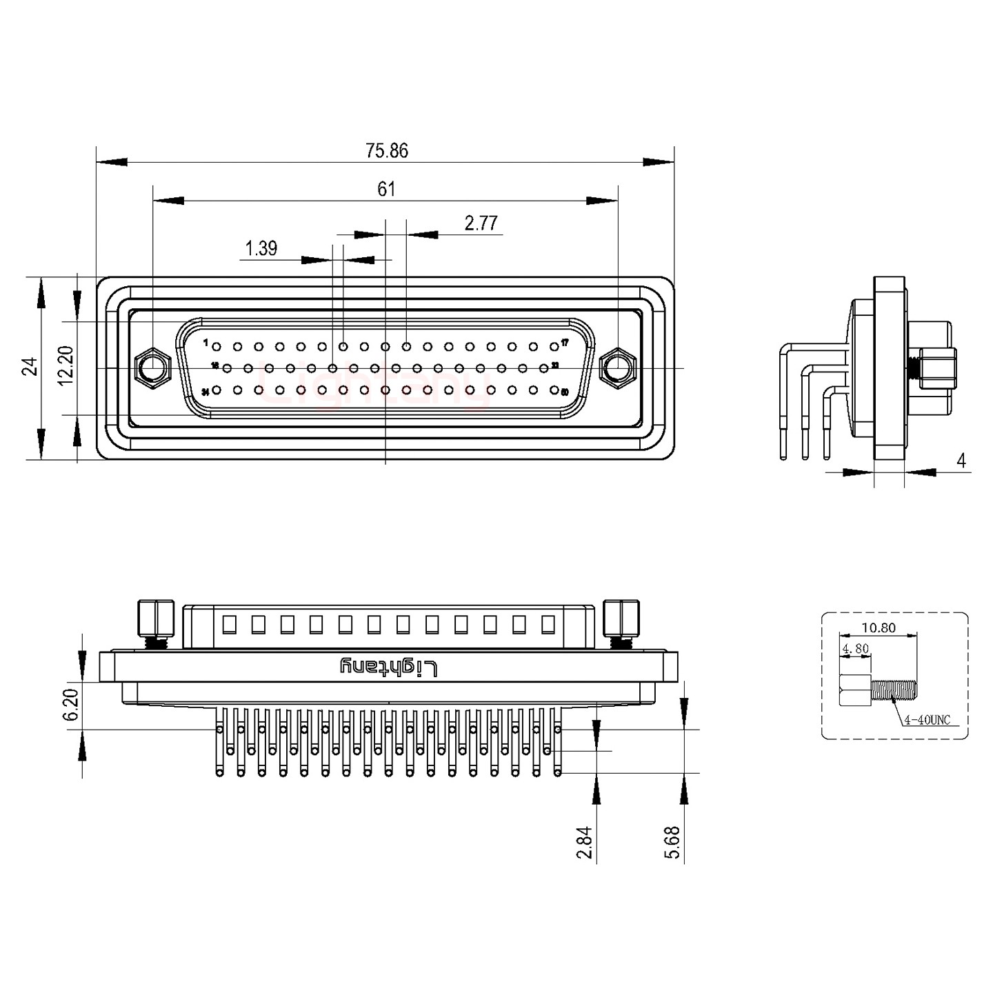 防水DR50 公 彎插板 鎖螺絲 車針